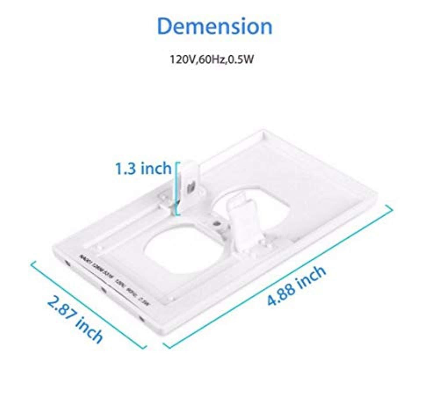 Mribo 6 Pack Outlet Cover with LED Night Lights - Easy Install, Energy Efficient