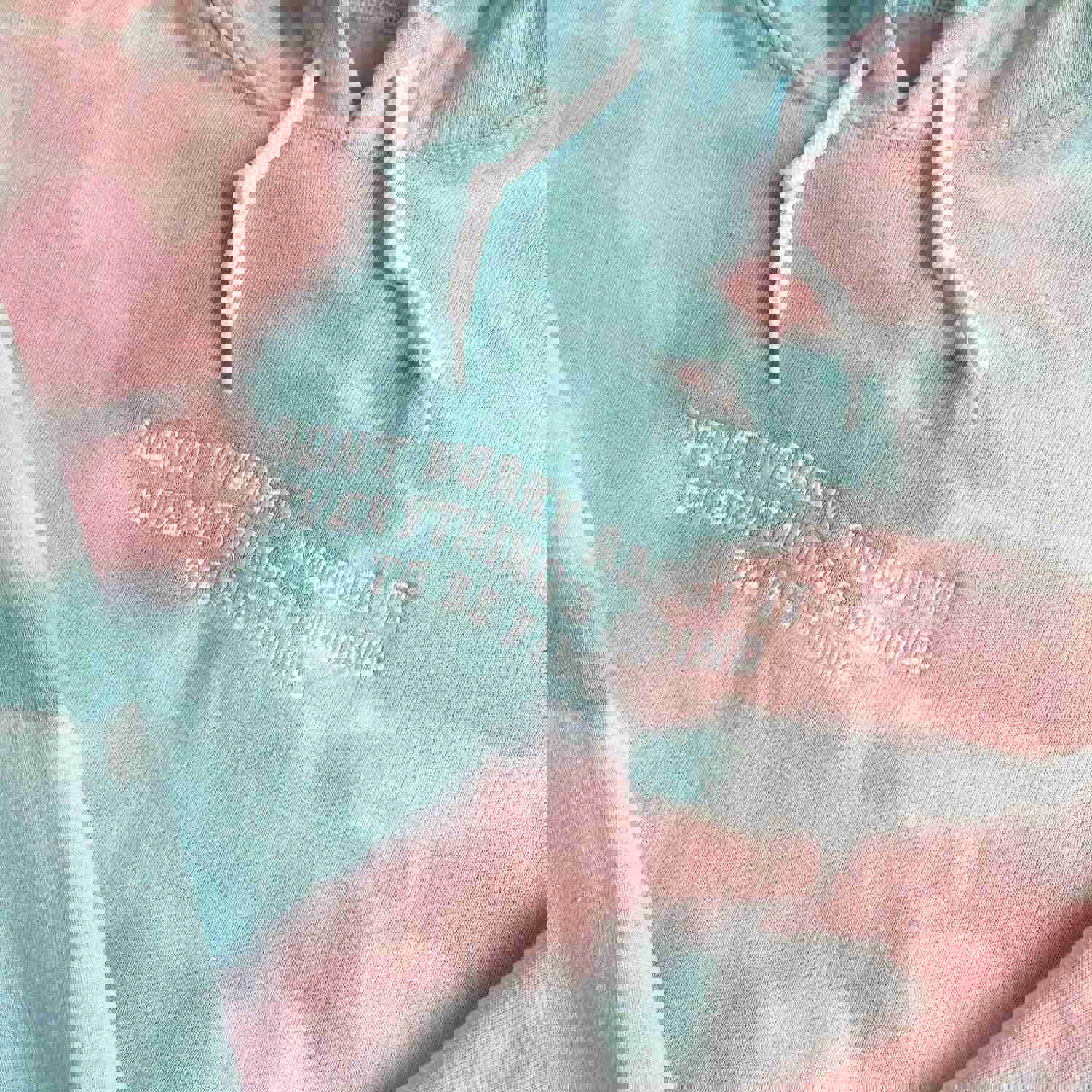 Dont Worry About It Hoodie - Unisex Embroidered Tie-Dye Sweatshirt