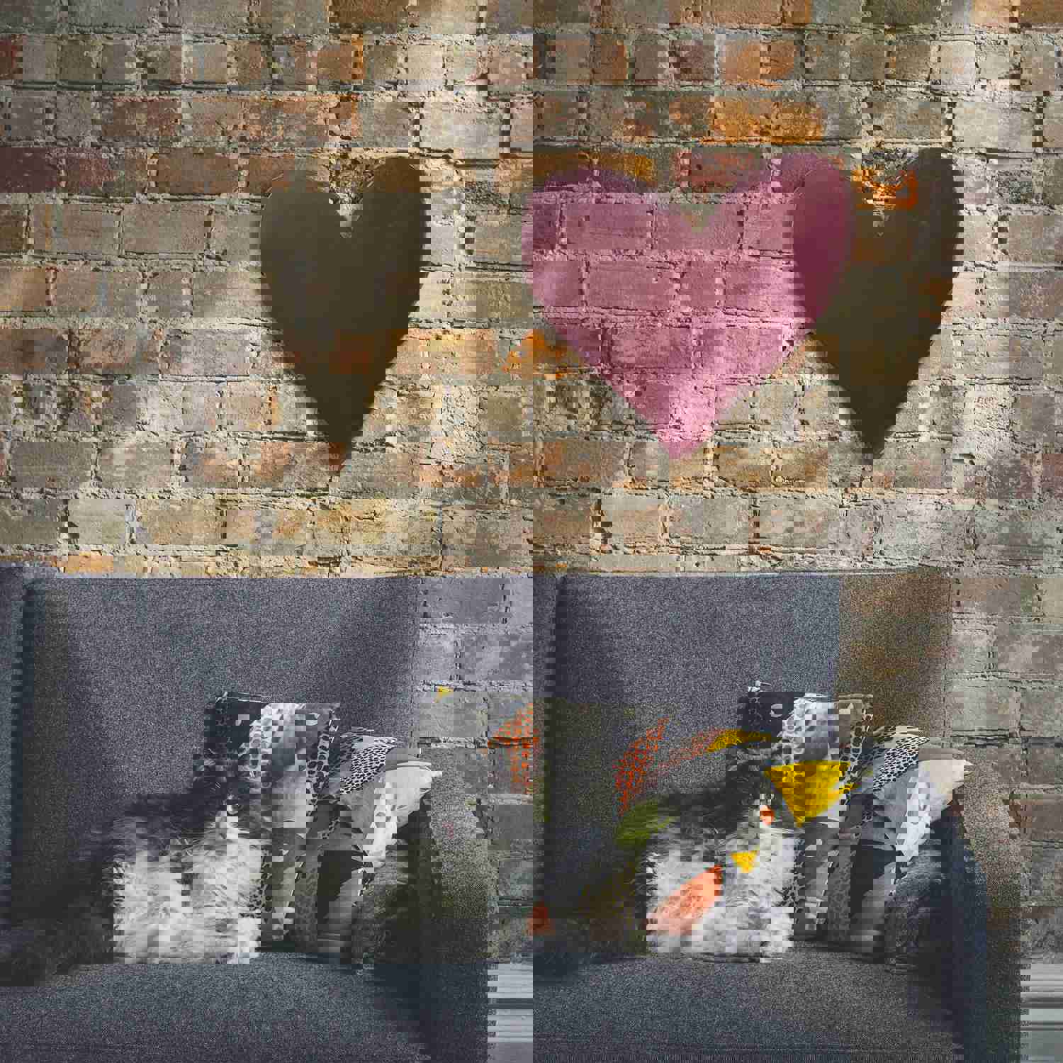 Handmade Heart Symbol Metal Wall Art - Customizable Size & Color - Free Shipping