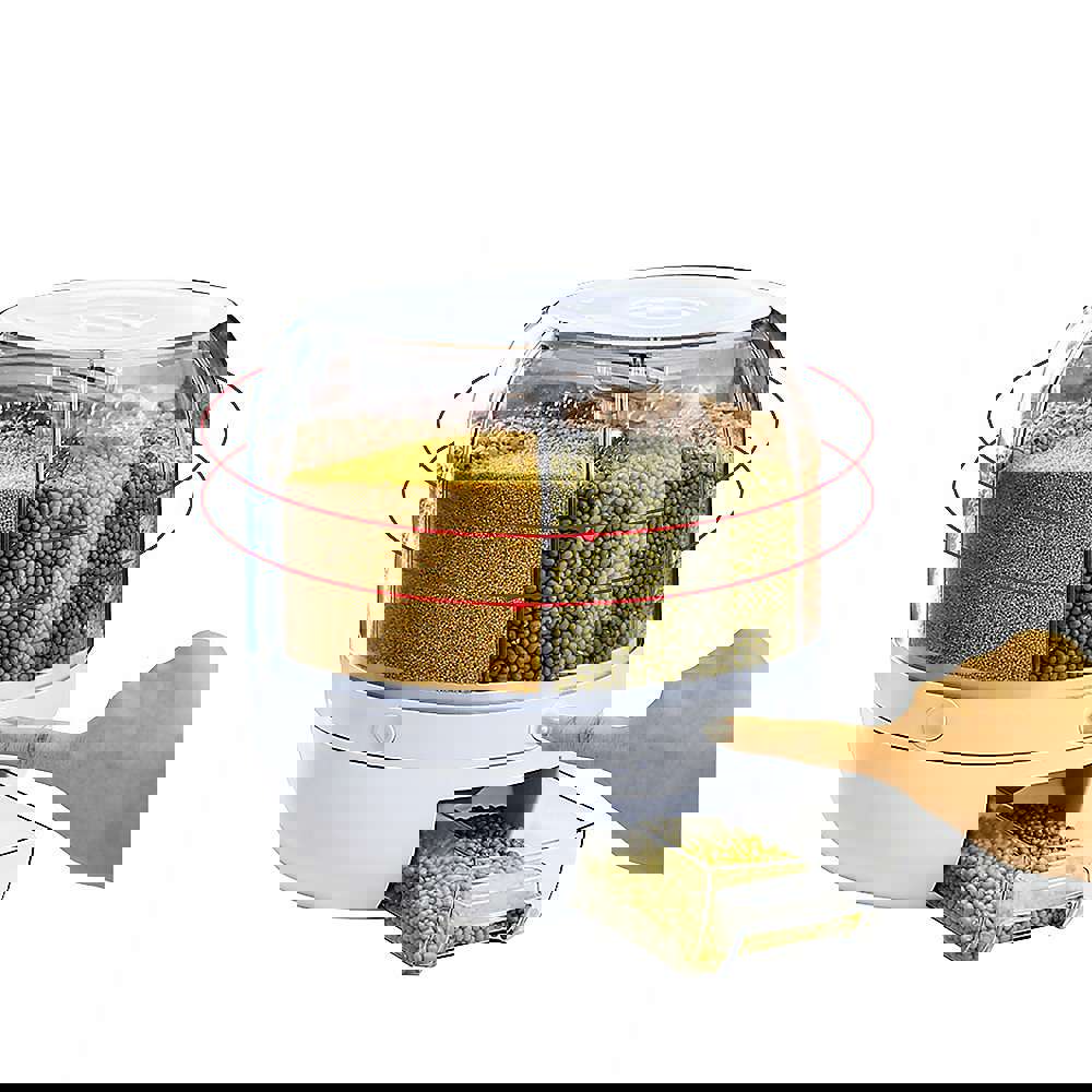 10L Grain Container Cereal Dispenser - Dry Food Storage Box with Wall Mount