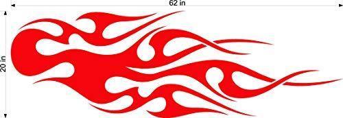 Auto Truck Car Boat Side Flames Tribal Decal Sticker TF004