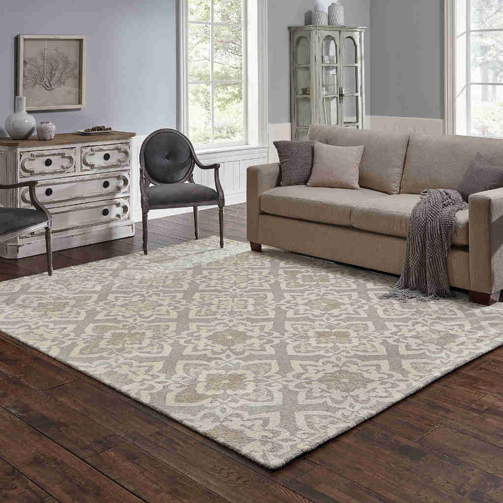 Oriental Weavers Craft 93004 Multicolor Rectangle Indoor Area Rug - 100% Wool Hand Tufted Geometric Rug