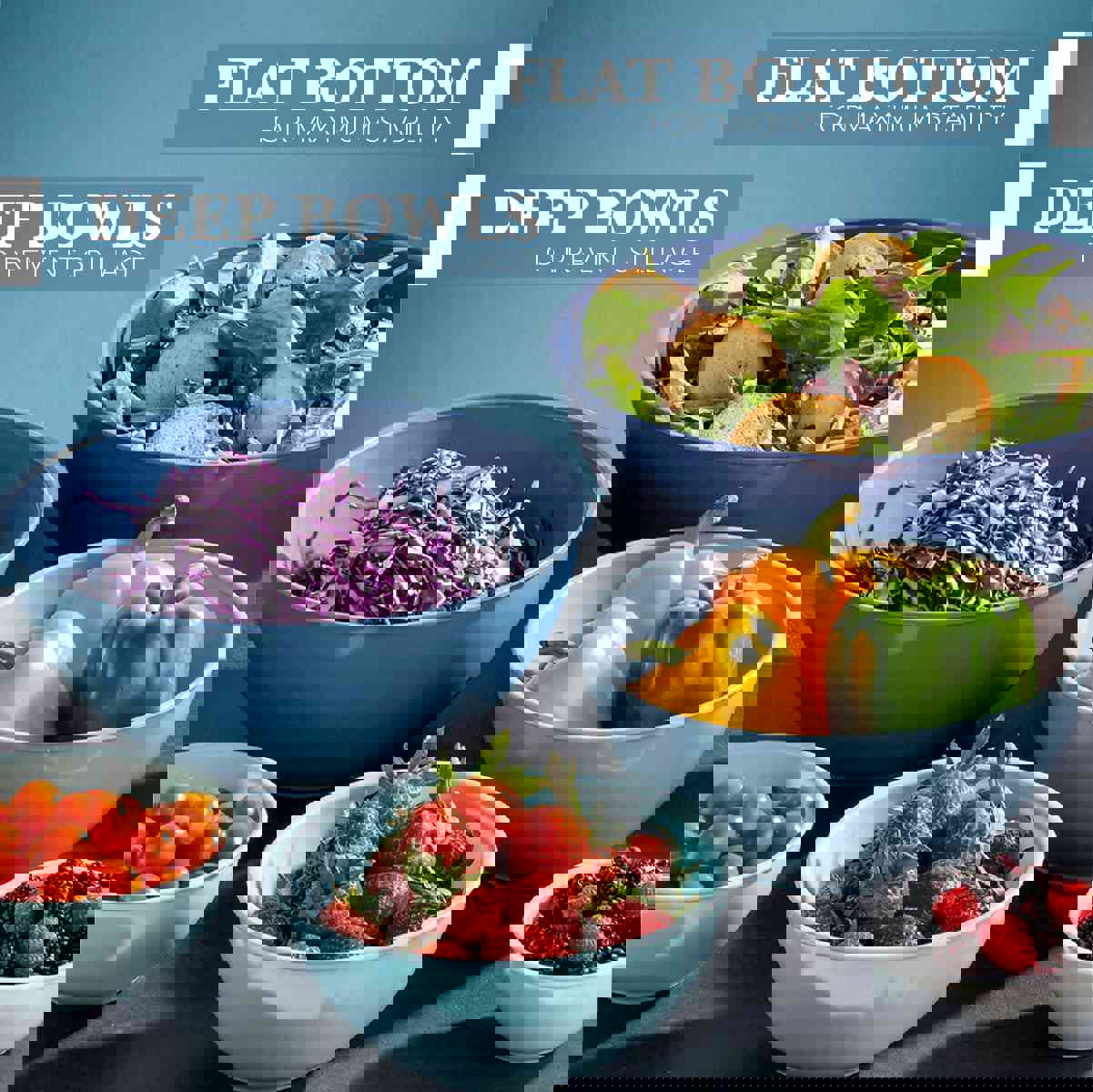 12 Piece Plastic Mixing Bowls Set with Lids - Colorful, Microwave & Freezer Safe