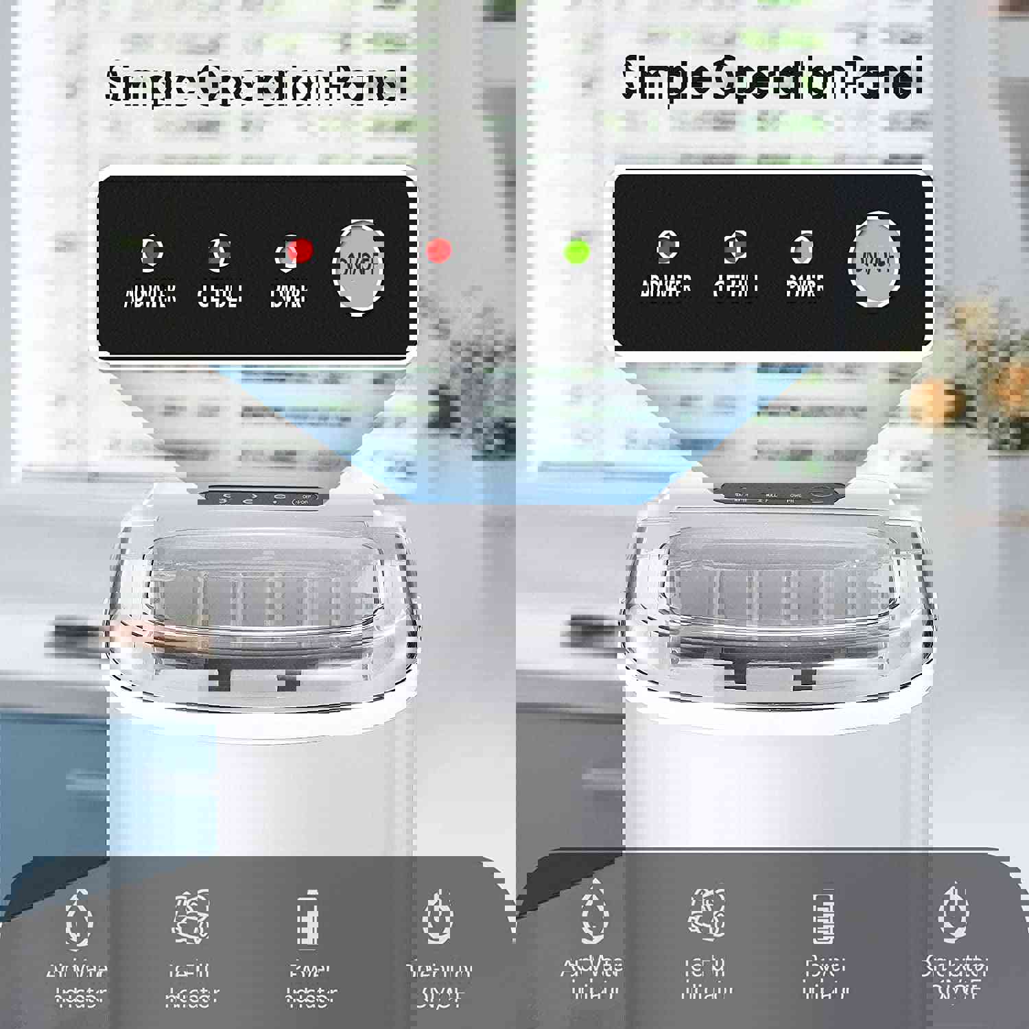 Portable Ice Maker Machine with Self-Cleaning, 26Lbs/24H, 9 Ice Cubes in 8 Mins for Home/Office/Kitchen (White)