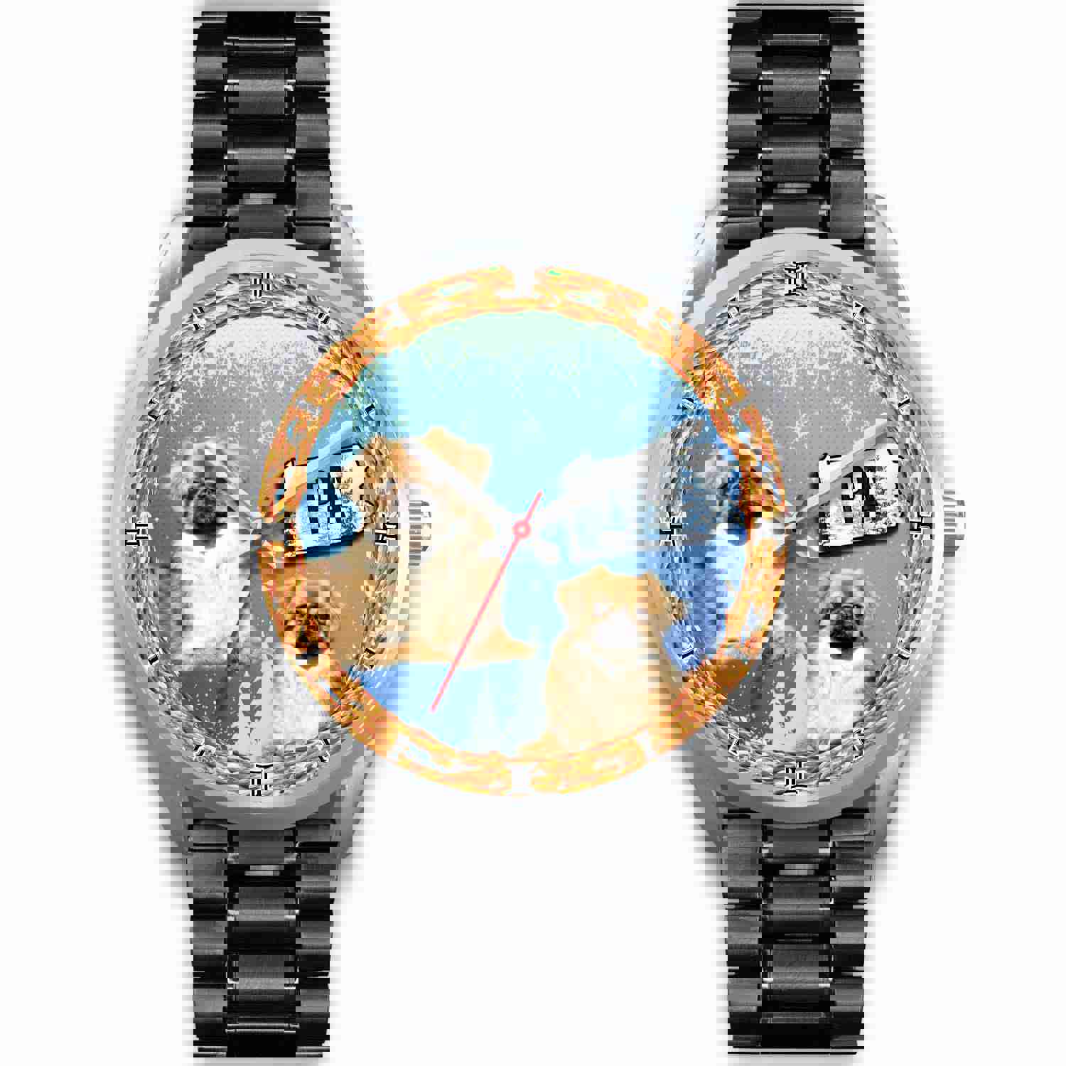 Graceful Pekingese Dog Pennsylvania Christmas Special Wrist Watch