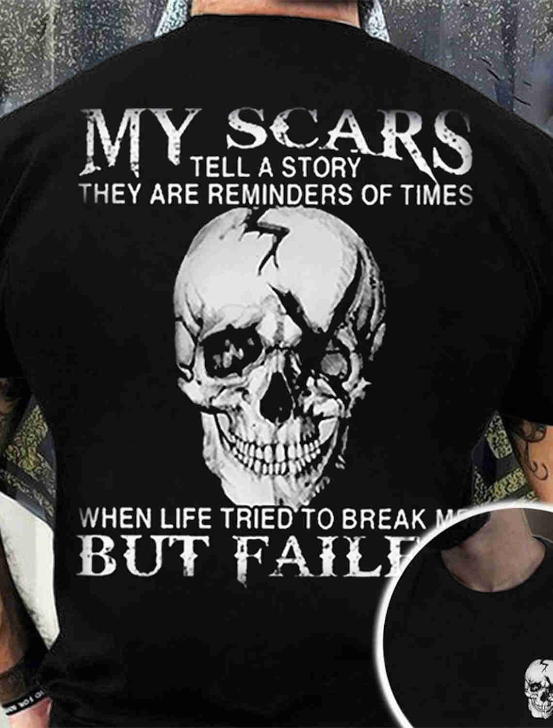 Skull Men's 3D Graphic T-Shirt - Black, Wine, Navy Blue - Casual Style