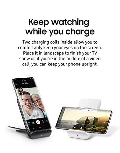 SAMSUNG Electronics Wireless Charger Convertible Qi Certified (Pad/Stand) - Black (US Version)