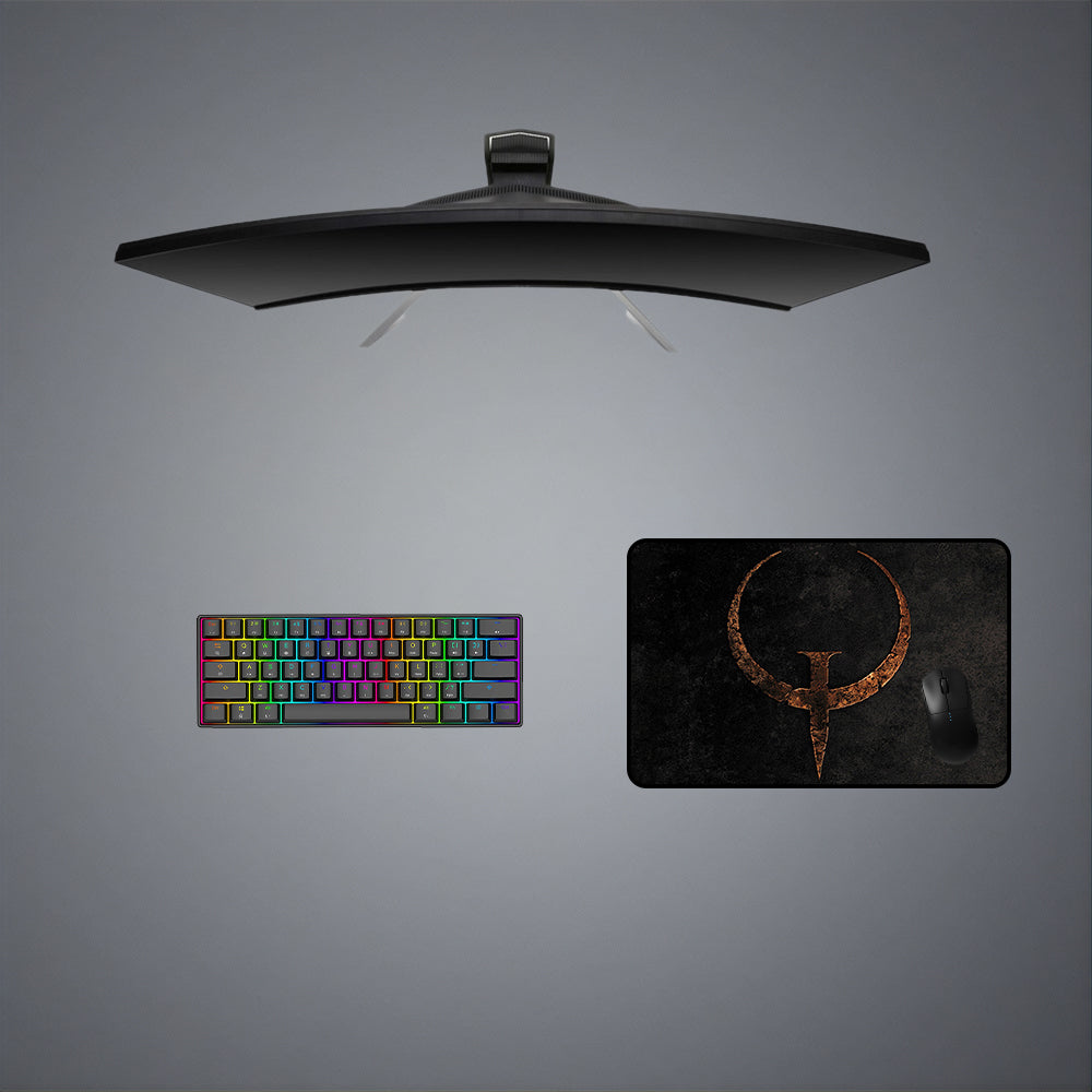 Quake Rusty Logo Design Gaming Mouse Pad - M-XXL Size for Enhanced Gaming Accuracy