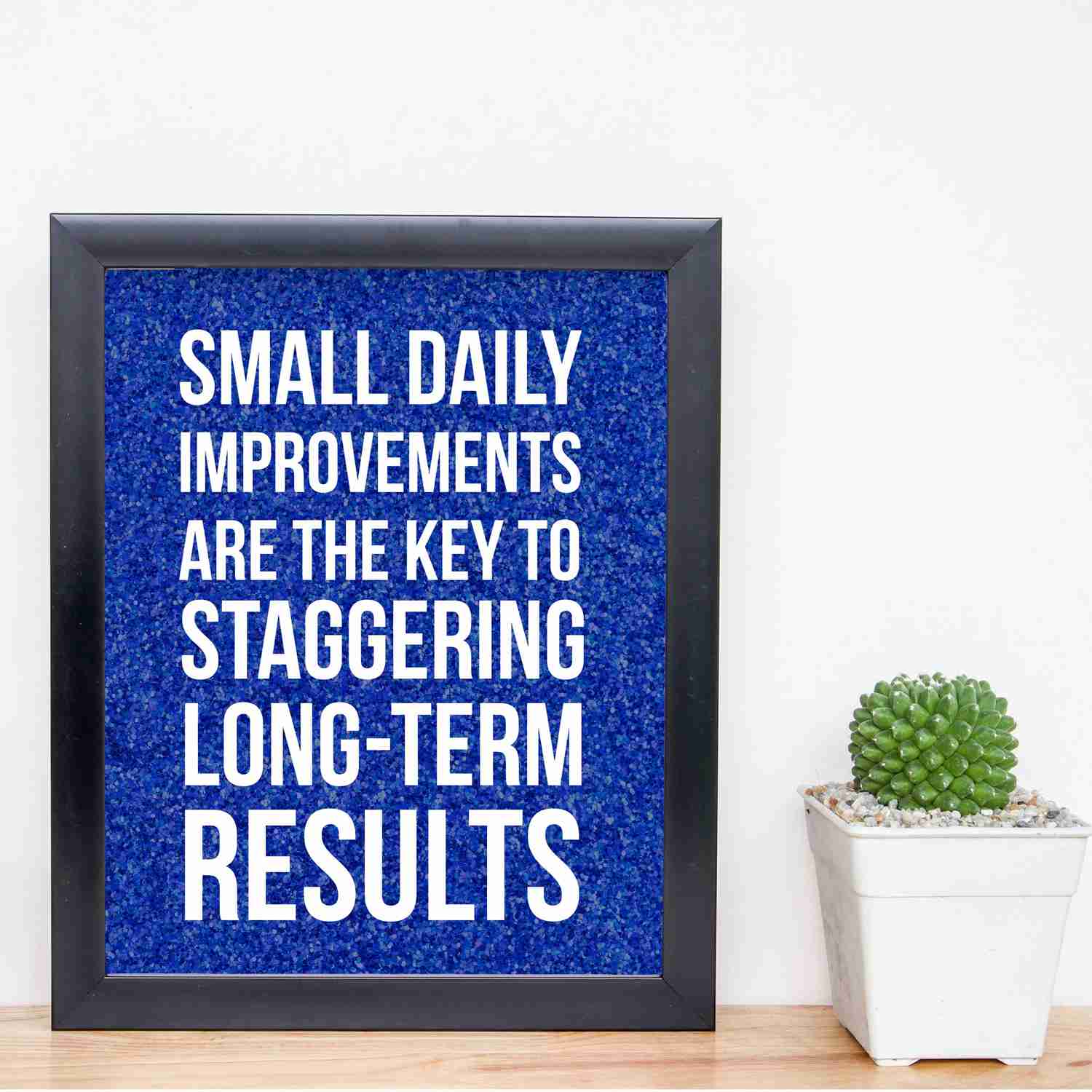 Small Daily Improvements Motivational Quotes Wall Art - 8 x 10 Modern Poster Print