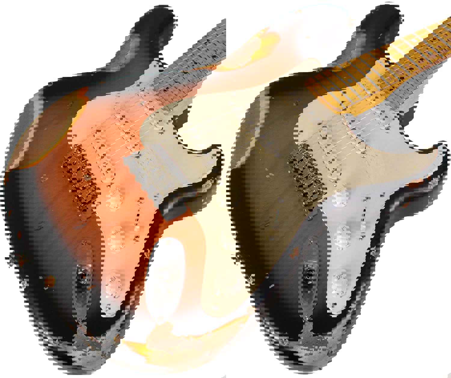 Nash S-57 Guitar, 2-Tone Burst, Heavy Aging