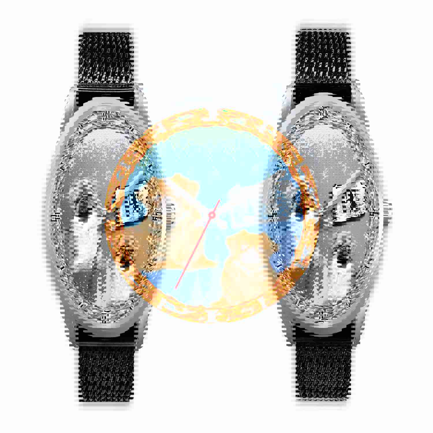 Graceful Pekingese Dog Pennsylvania Christmas Special Wrist Watch