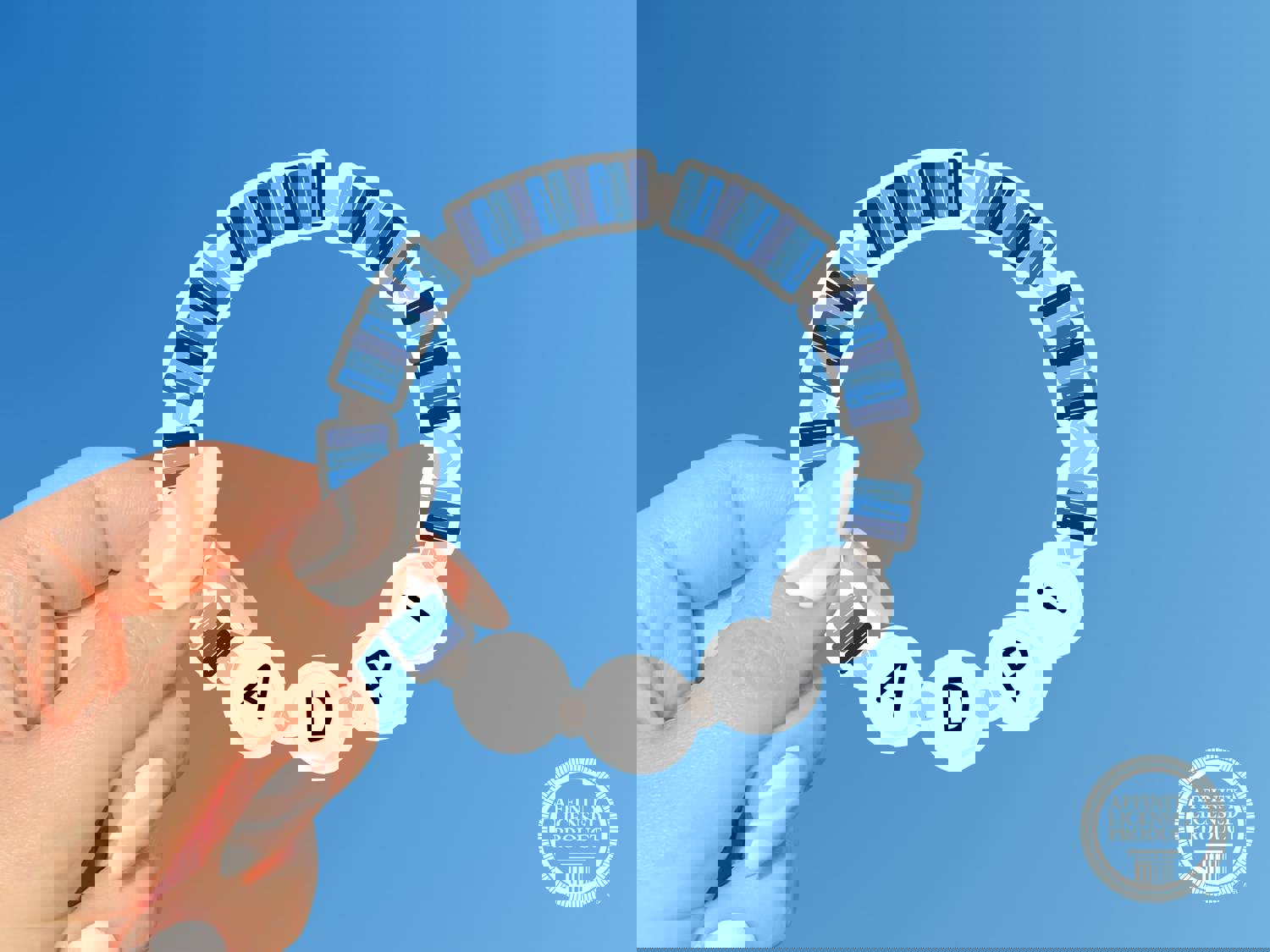 Alpha Delta Pi Vinyl Sticker - Sorority Letters Decal with Friendship Bracelet Design