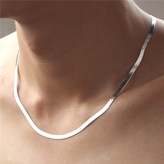 SHUANGR 2017 New Silver-Color Punk Style Snake Bone Chain Necklace for Women
