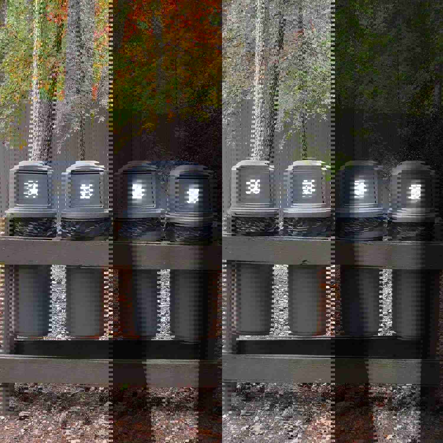 VWAQ Reflective Trashcan Decals 5 Sets - Numbers 0-9 Die Cut Stickers - Self Adhesive Weather Proof Vinyl for Home and Business