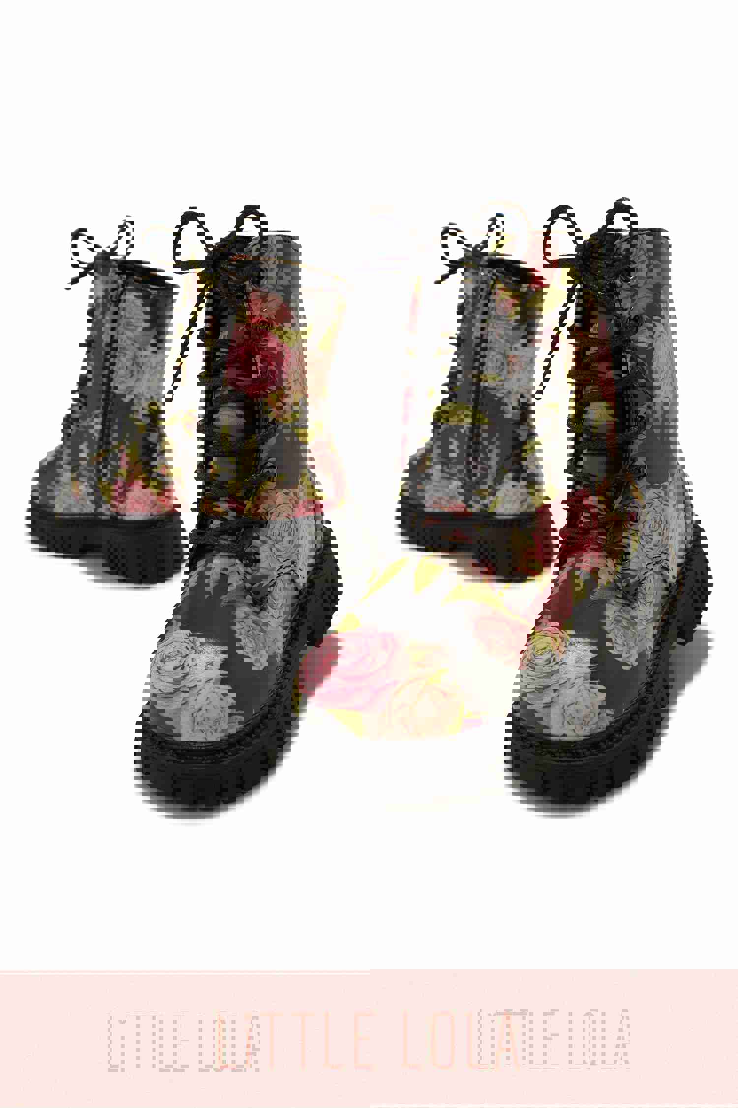 Valentina Kids Floral Lace Up Boots - Stylish and Comfortable