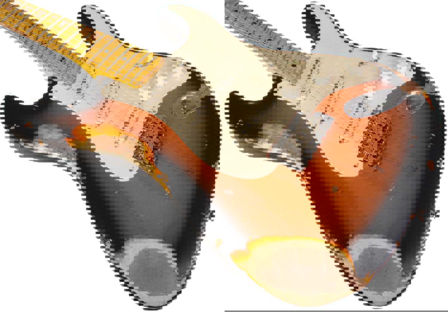 Nash S-57 Guitar, 2-Tone Burst, Heavy Aging