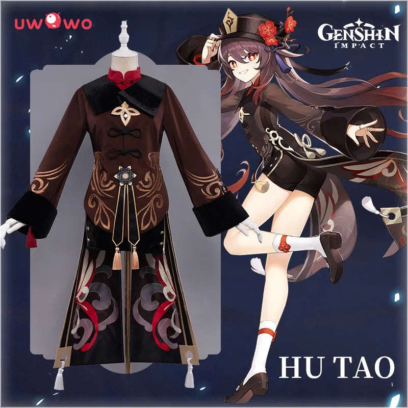UWOWO Hu Tao Cosplay Costume - Genshin Impact Outfit (Unisex, All Sizes In Stock)