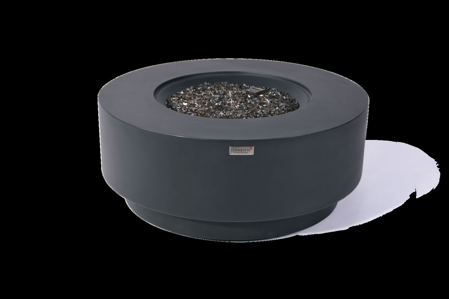 Nimes Modern Smooth Concrete Round Fire Pit Table