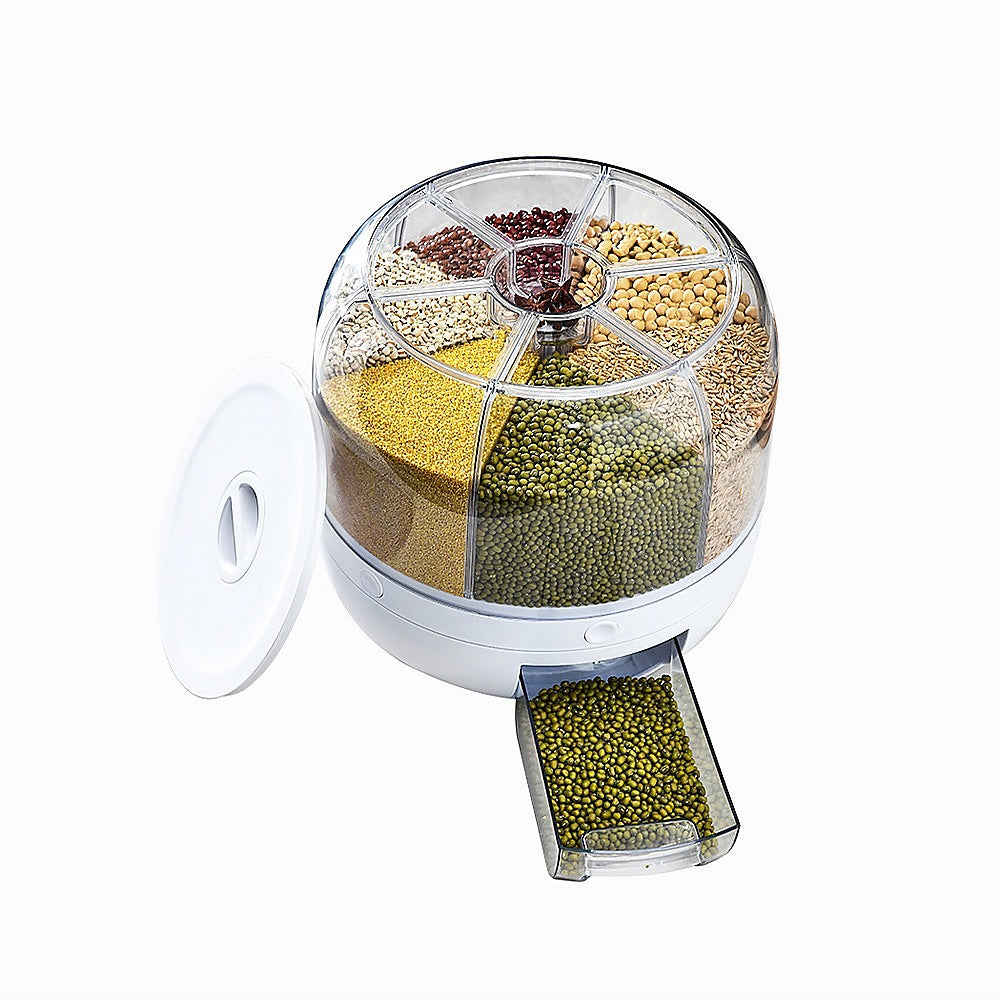 10L Grain Container Cereal Dispenser - Dry Food Storage Box with Wall Mount