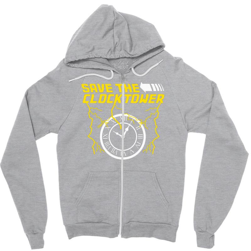 Clocktower Zipper Hoodie by MDK ART