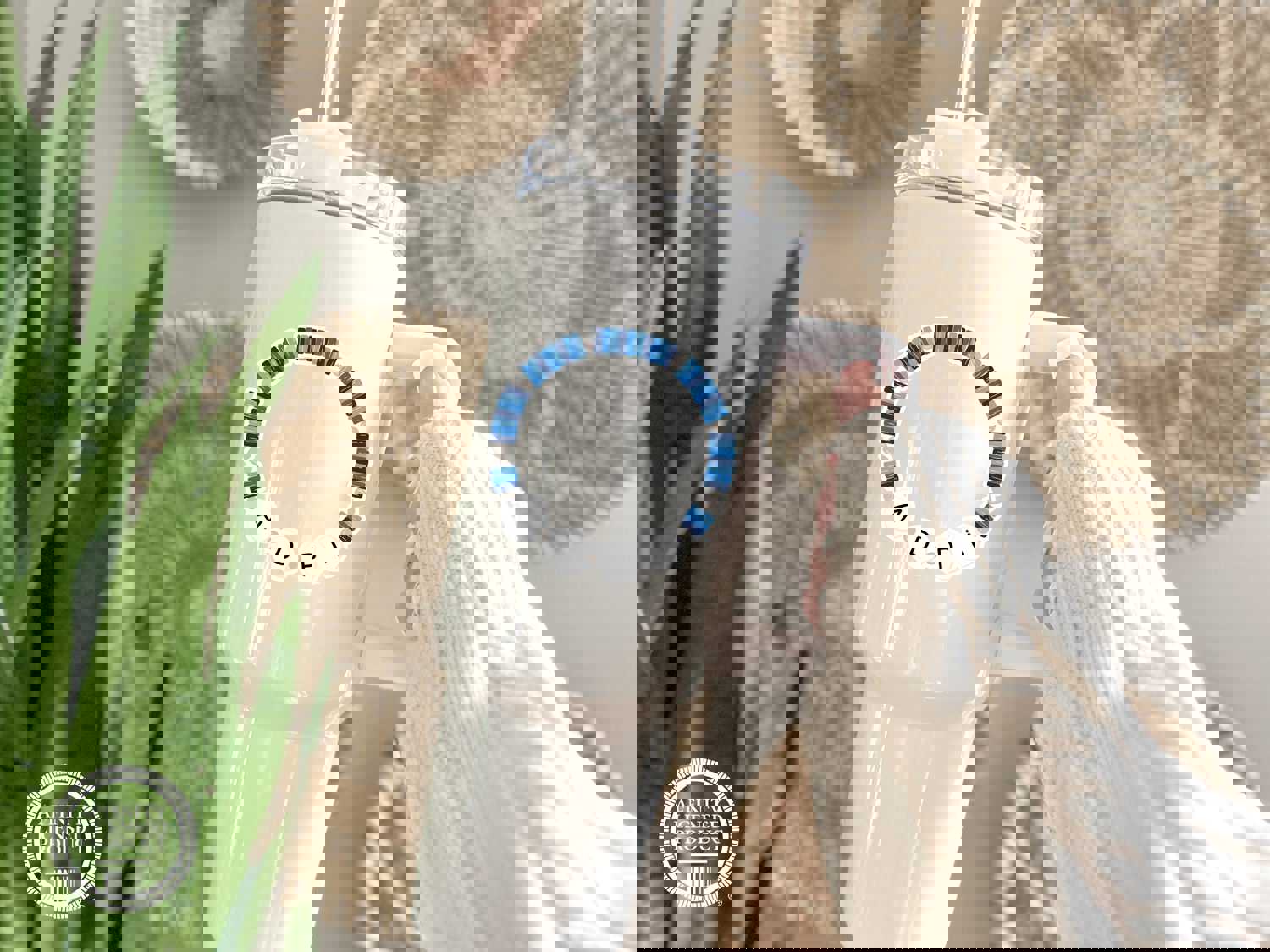 Alpha Delta Pi Vinyl Sticker - Sorority Letters Decal with Friendship Bracelet Design