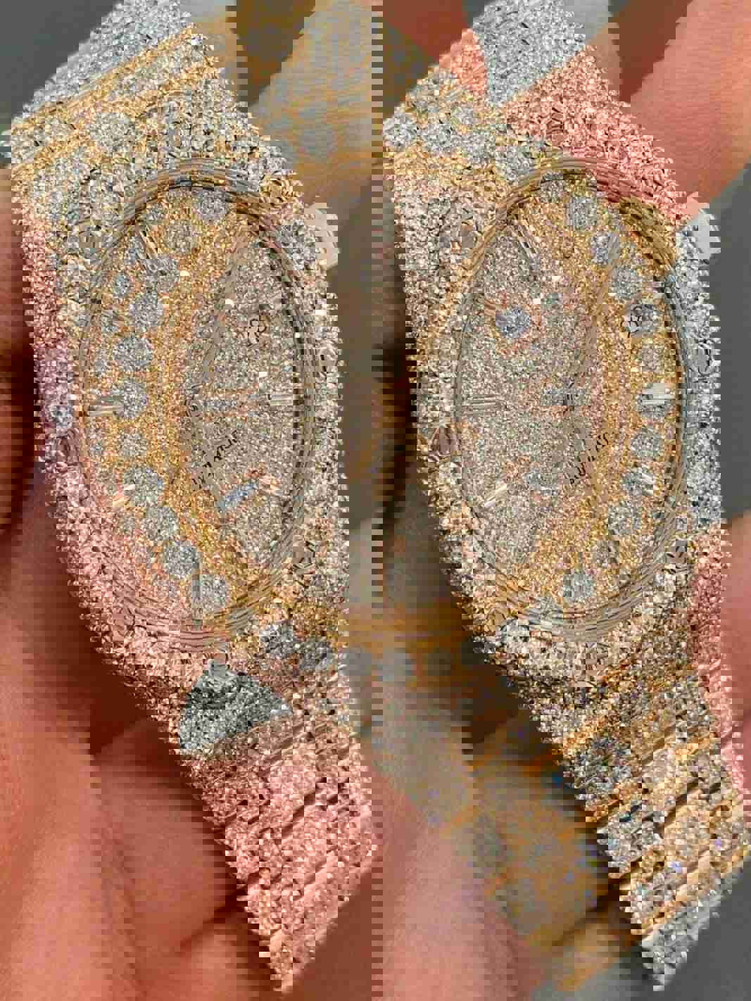 41mm Dial Men's Fully Diamond Moissanite Luxury Watch with Automatic Movement