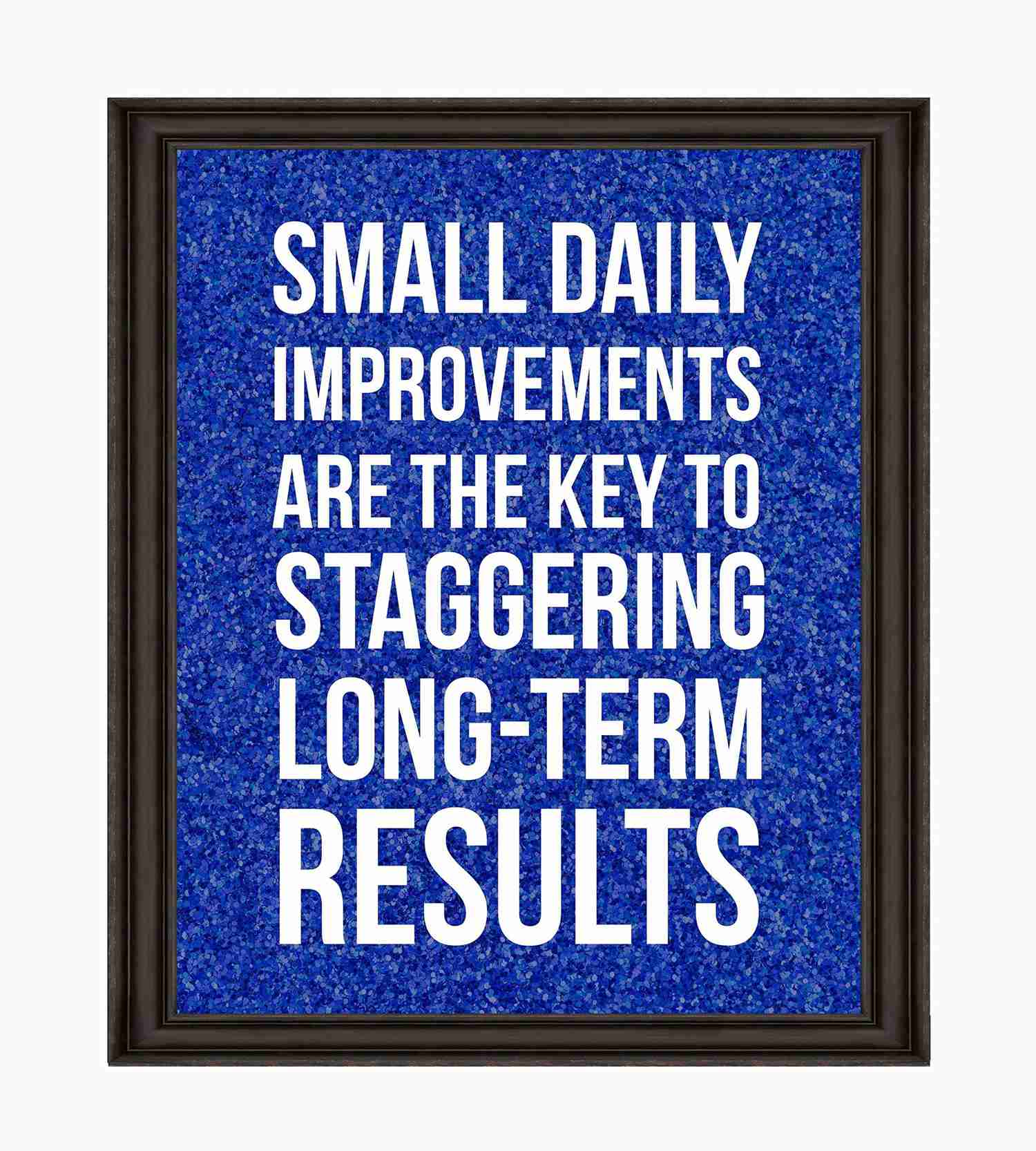 Small Daily Improvements Motivational Quotes Wall Art - 8 x 10 Modern Poster Print