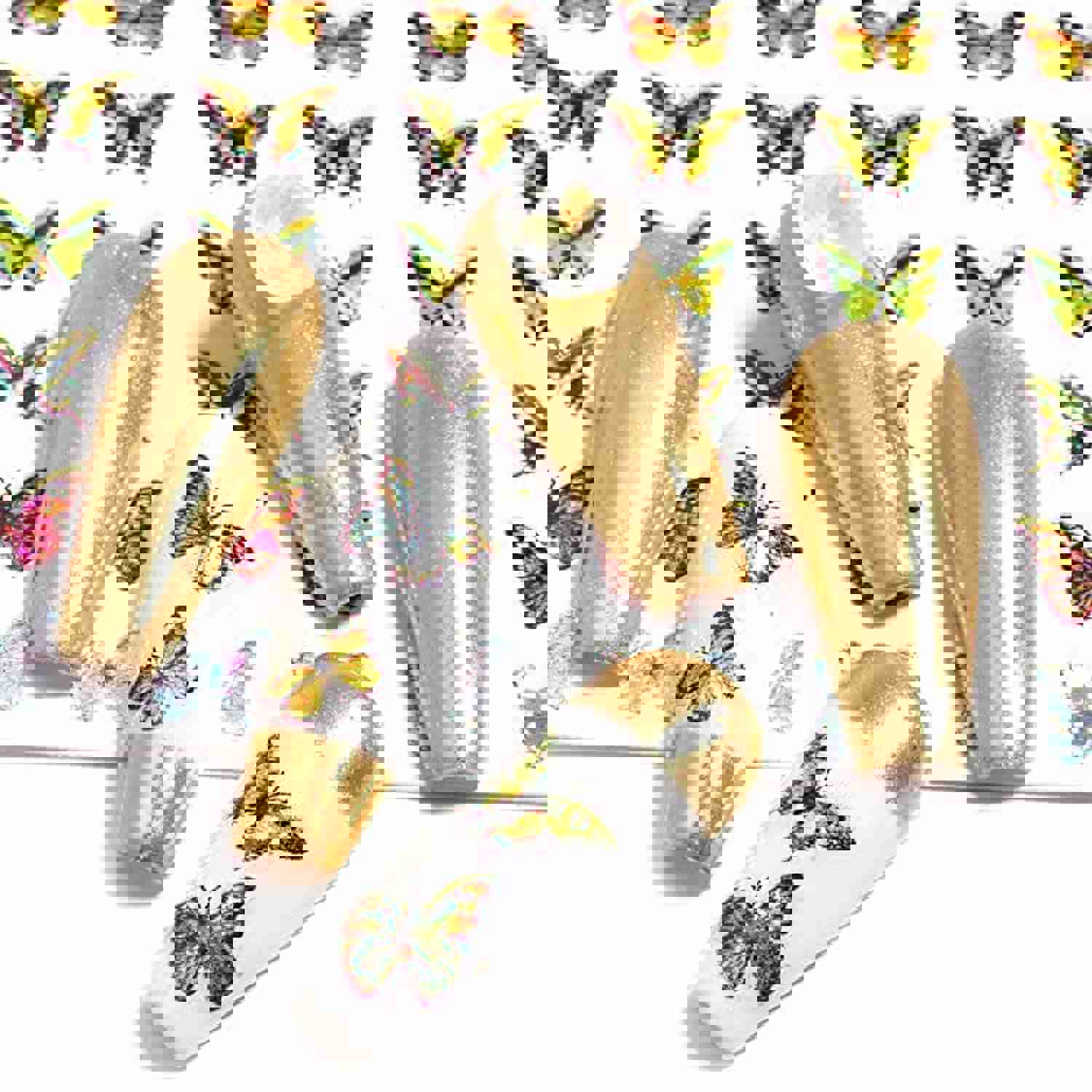 Butterfly Nail Art Stickers - 3D Self-Adhesive Floral Nail Decals (6 Sheets)