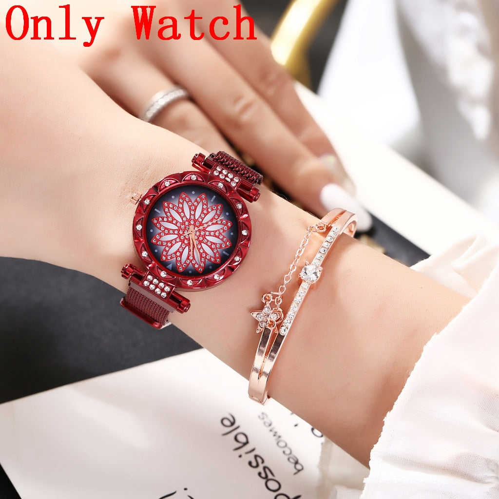 Flower Of Life Luxury Watch for Women - Stainless Steel Quartz Fashion Watch
