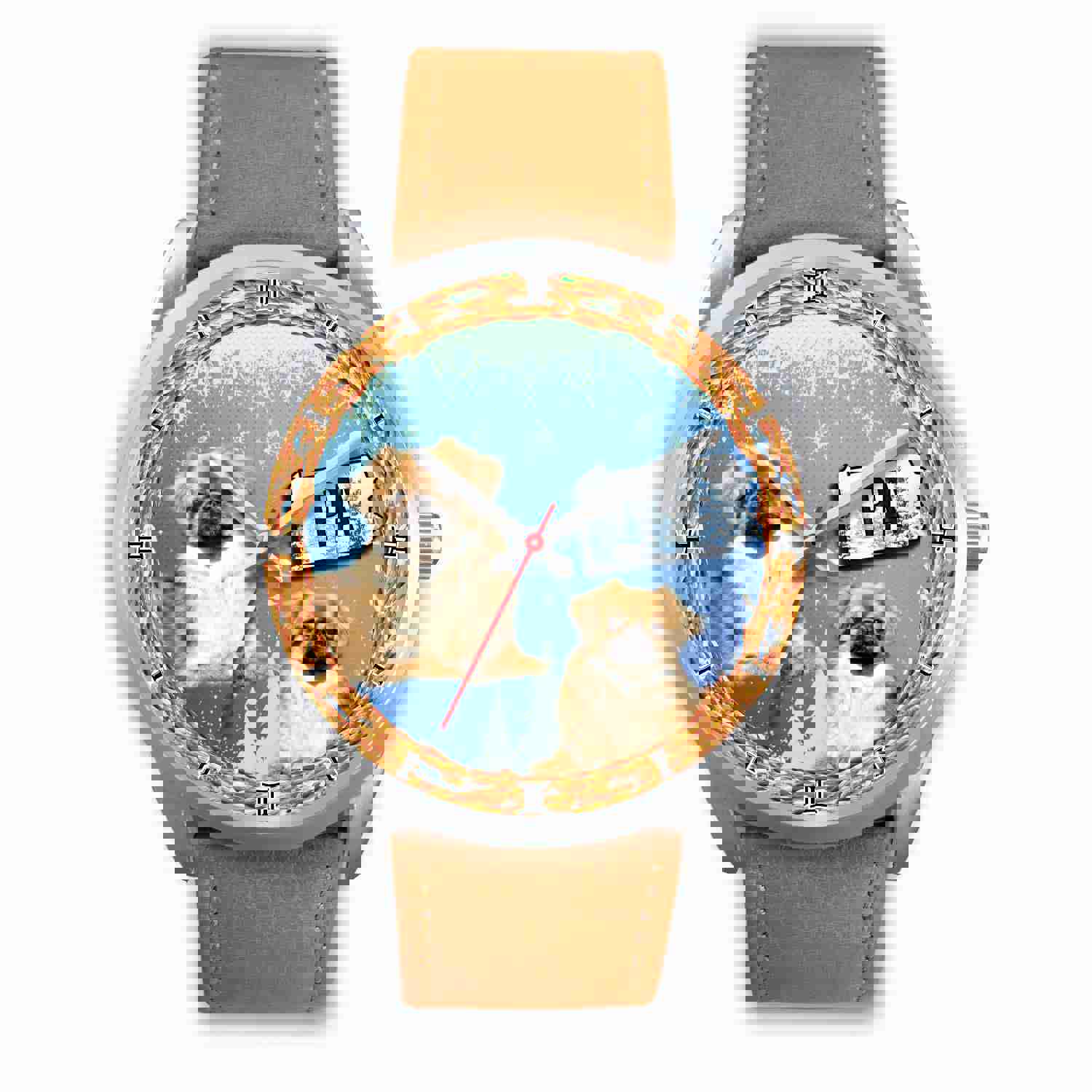 Graceful Pekingese Dog Pennsylvania Christmas Special Wrist Watch