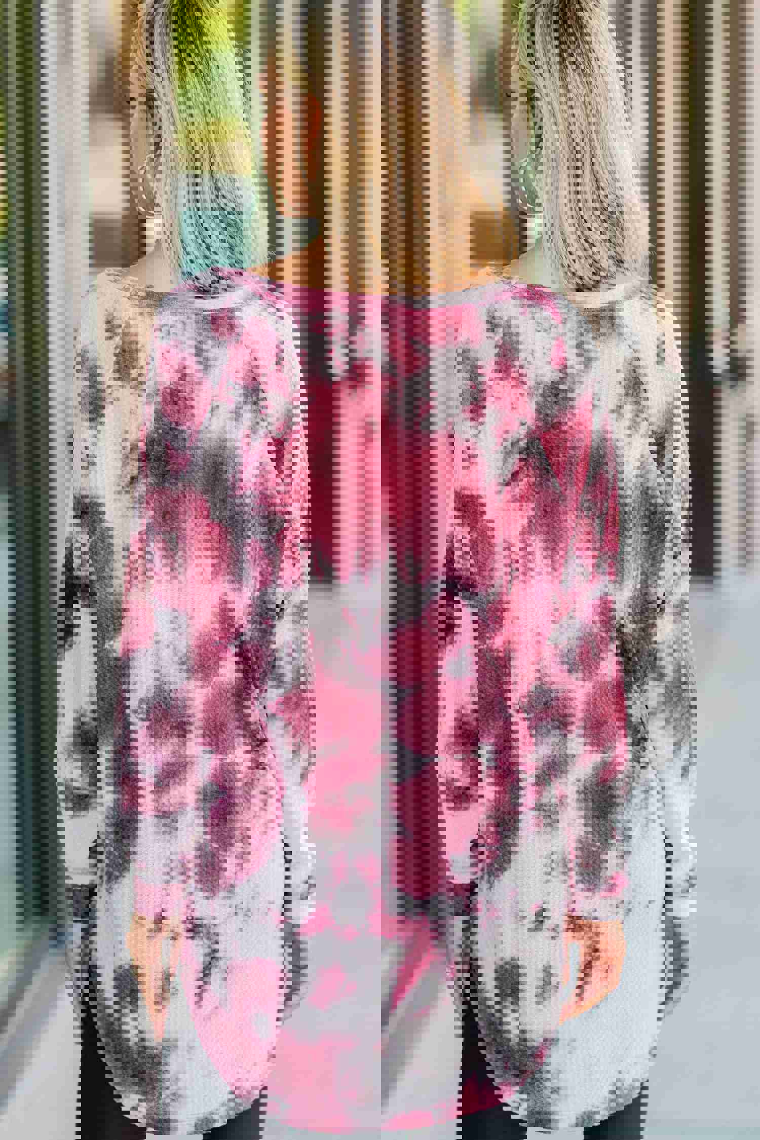 Easy Like Sunday Wine Red Tie Dye Tunic