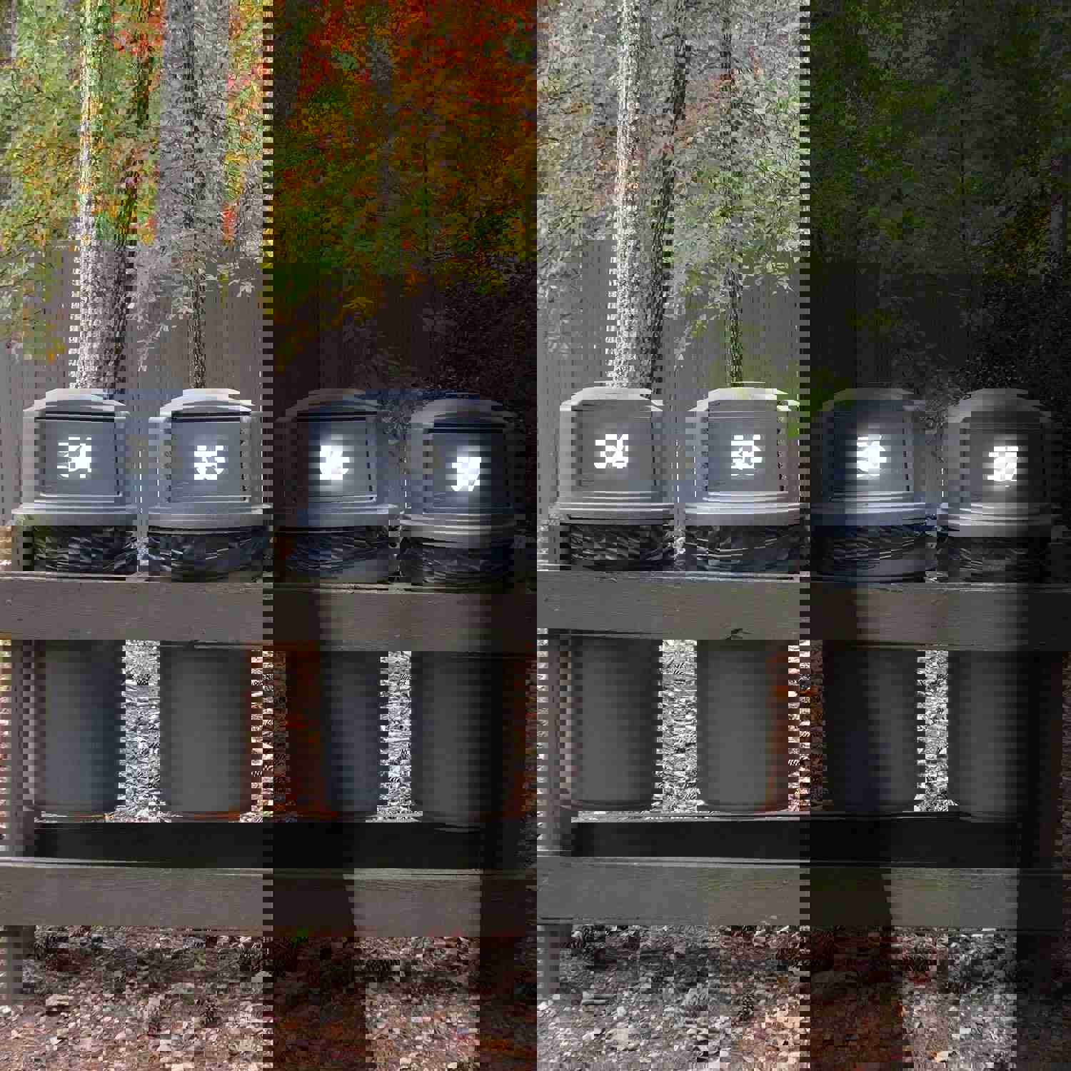 VWAQ Reflective Trashcan Decals 5 Sets - Numbers 0-9 Die Cut Stickers - Self Adhesive Weather Proof Vinyl for Home and Business