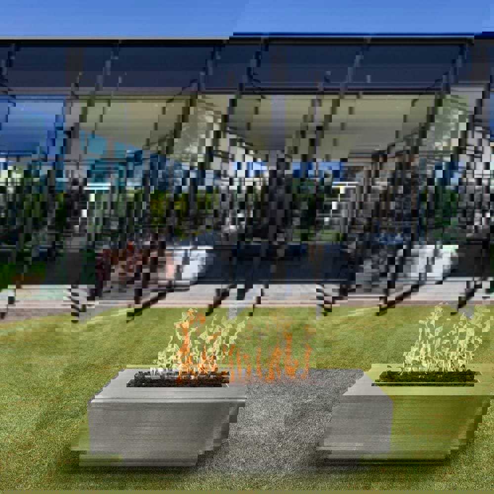 Top Fires Coronado Rectangular Stainless Steel Gas Fire Pit