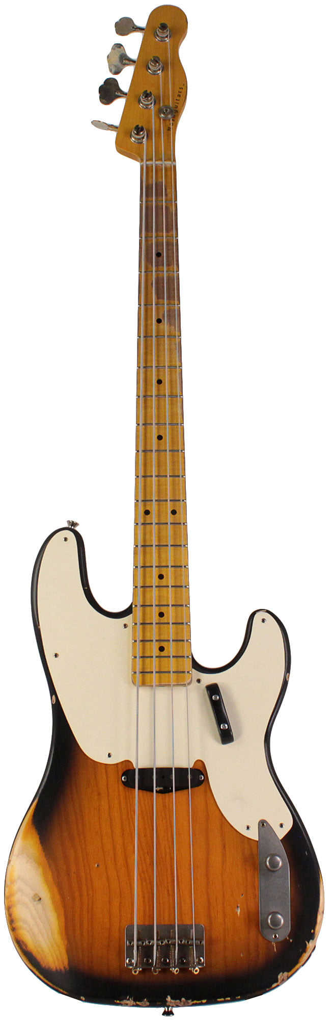 Nash PB-55 Bass Guitar, 2-Tone Sunburst, Medium Aging