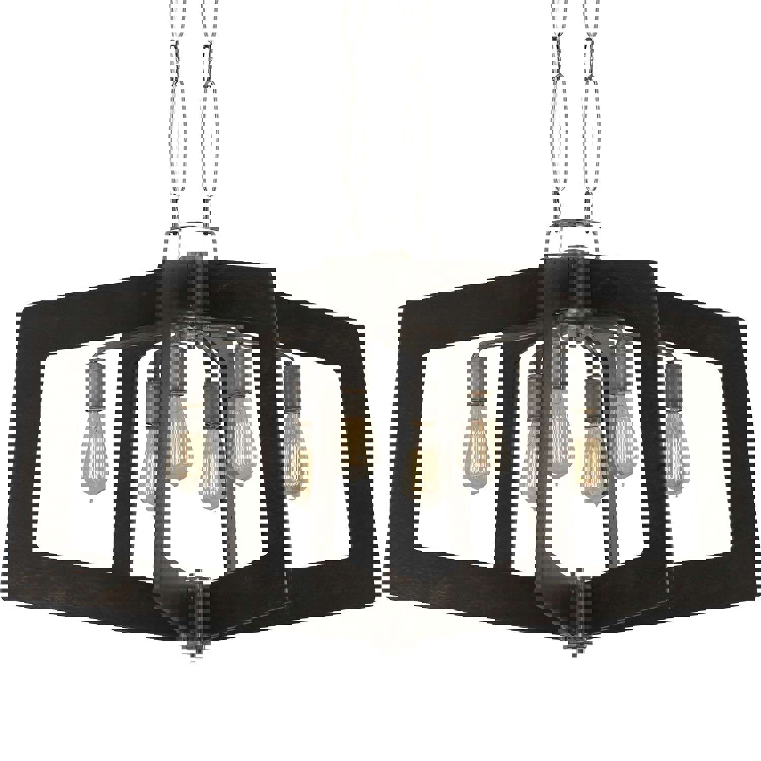 Lofty 6-Lt Linear Pendant - Steel/Zebrawood