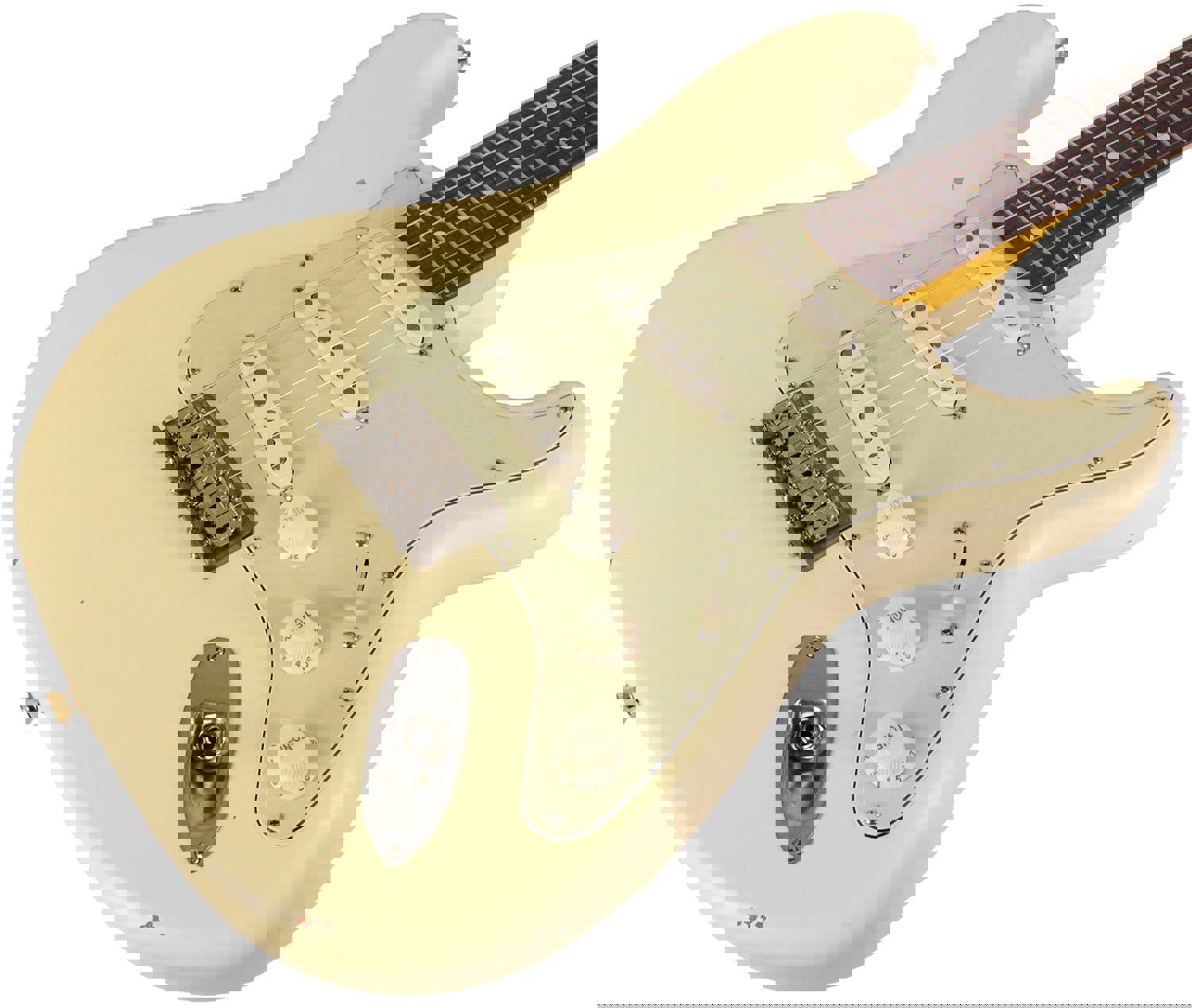 Nash S-63 Guitar, Olympic White, Hardtail, Light Aging