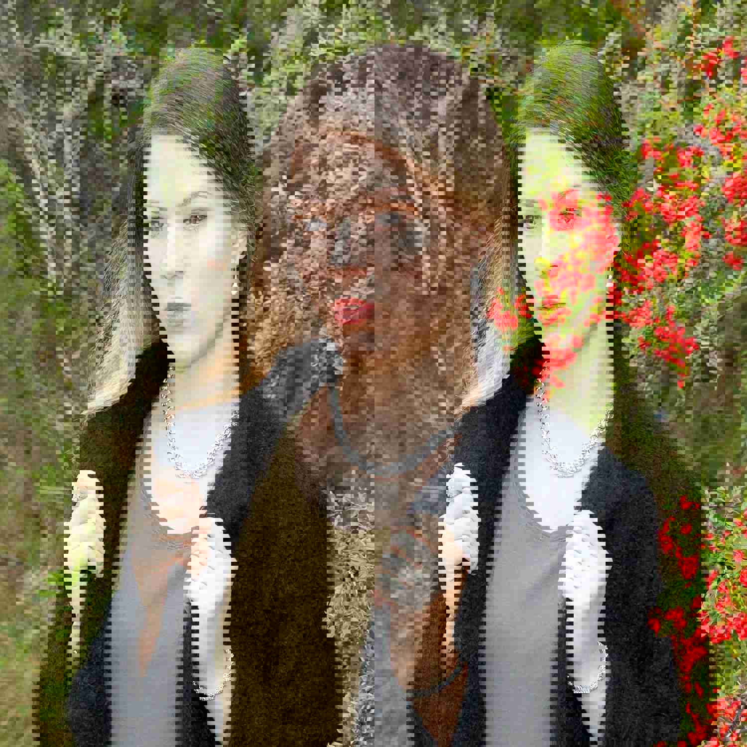 18 Sterling Silver Byzantine Necklace