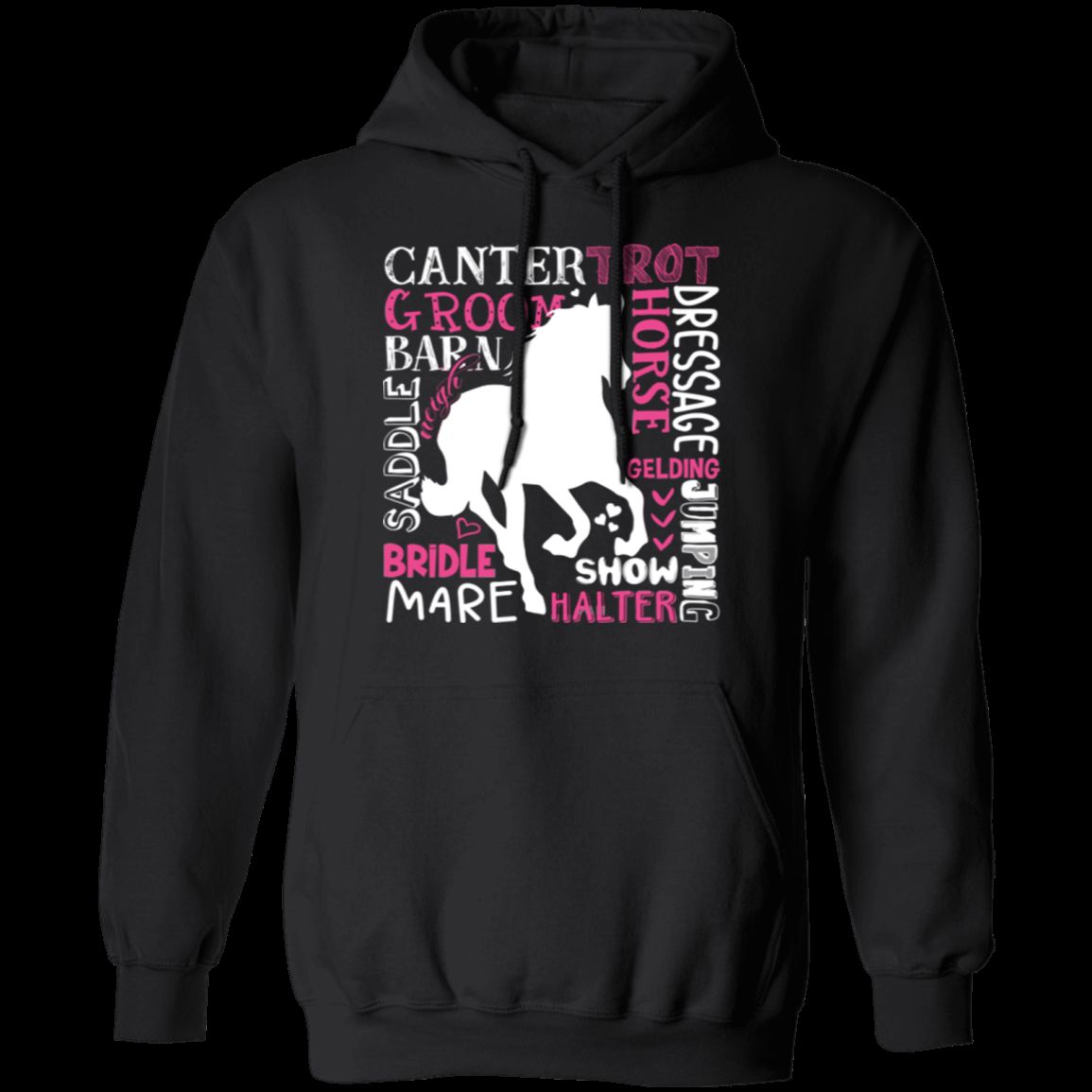 HORSE LOVER LADIES Pullover Hoodie - 8 oz Unisex Comfort Wear