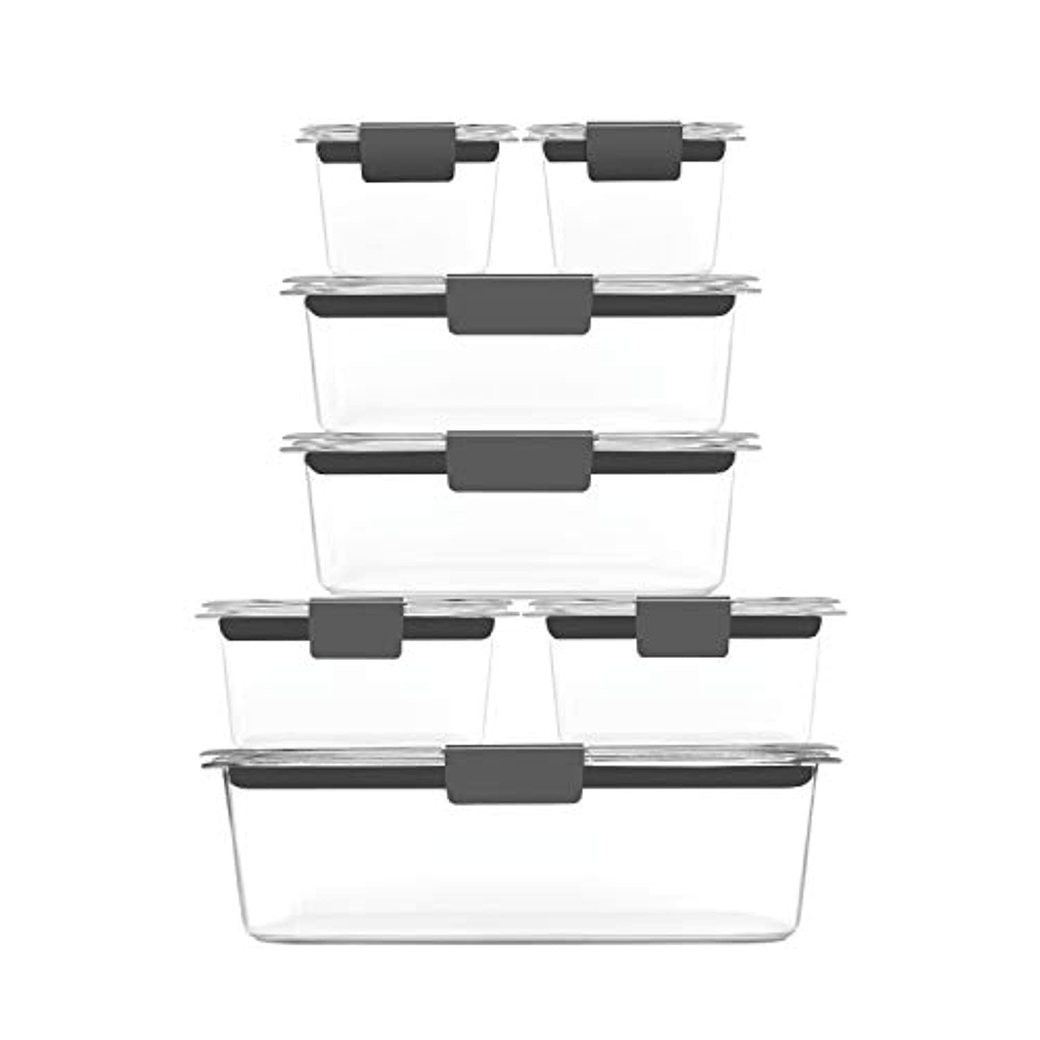 iPEGTOP Brilliance Storage 14-Piece Plastic Lids | BPA Free, Leak Proof Food Container, Clear