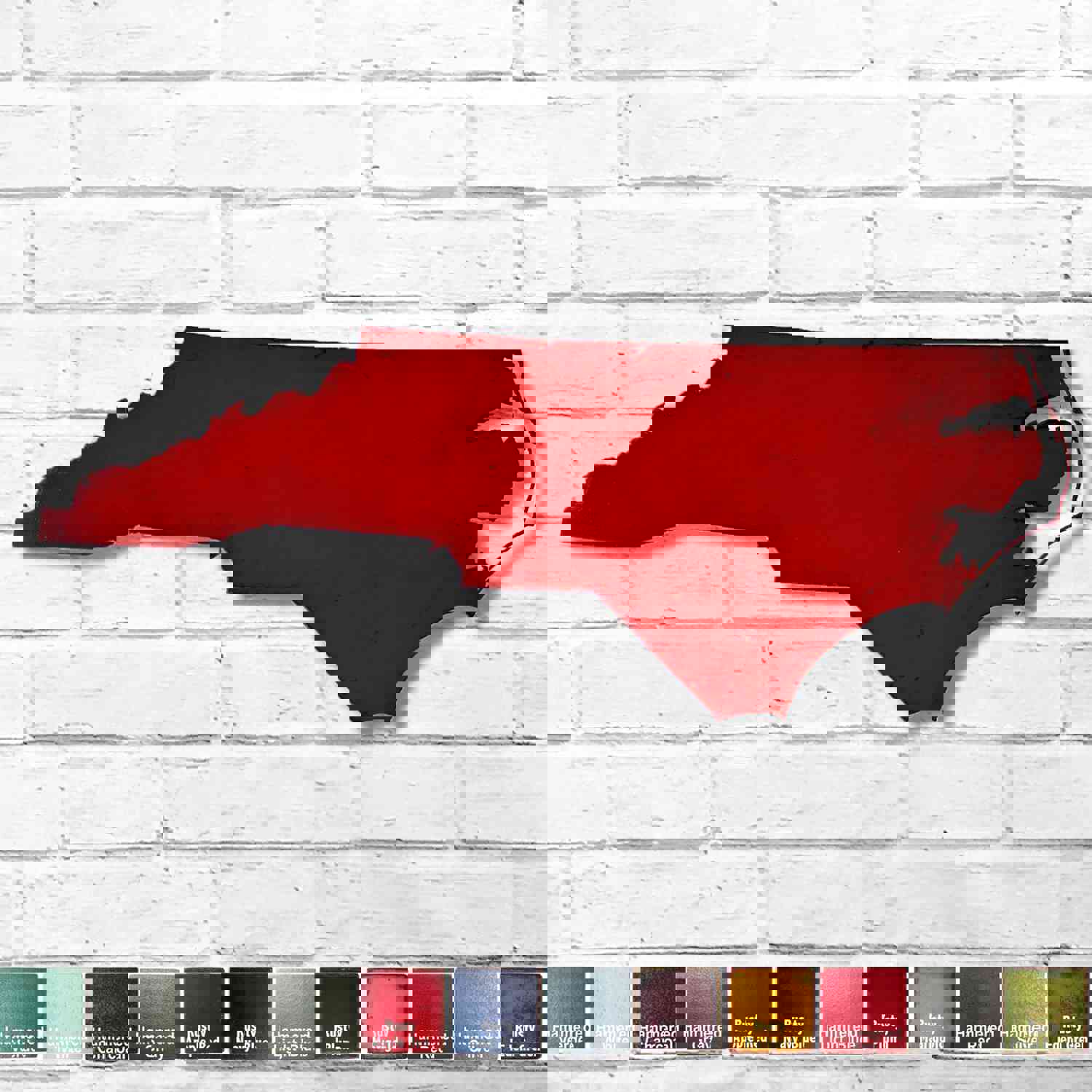 North Carolina Metal Wall Art - Handmade in USA - Custom Size & Patina Color - Free Shipping