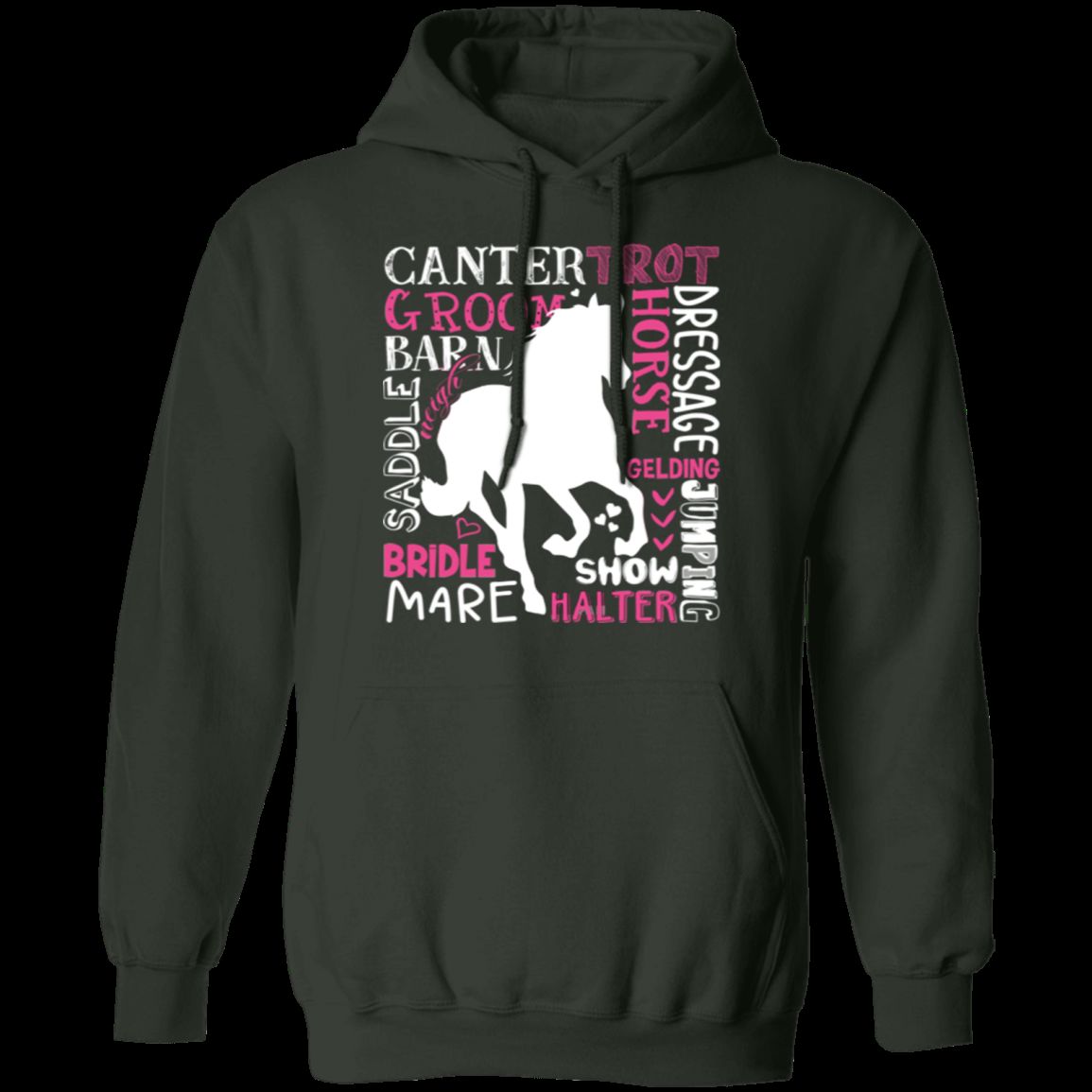 HORSE LOVER LADIES Pullover Hoodie - 8 oz Unisex Comfort Wear