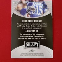 2021 Leaf Asim A.J. Rose #BA-ARJ Auto Kentucky Wildcats Minnesota Vikings - Shipping Included