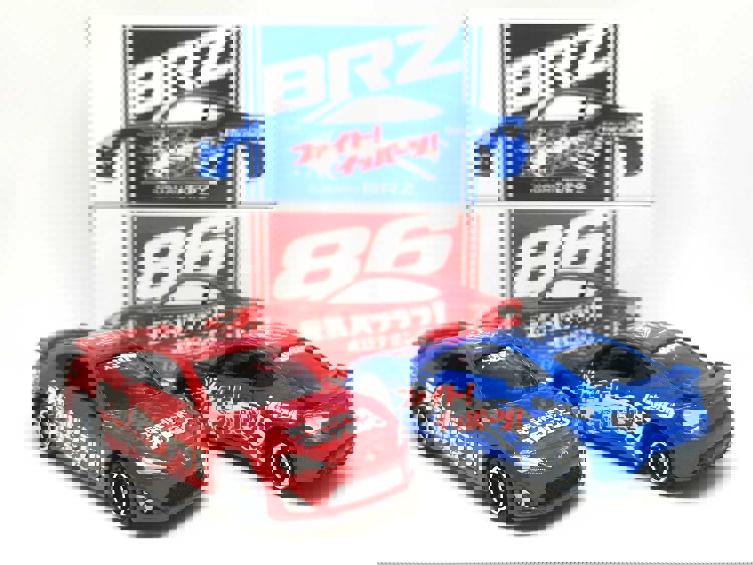 Custom Made Tomica Toyota 86 & Subaru BRZ Japan Energy Drink Crossover Set of 2
