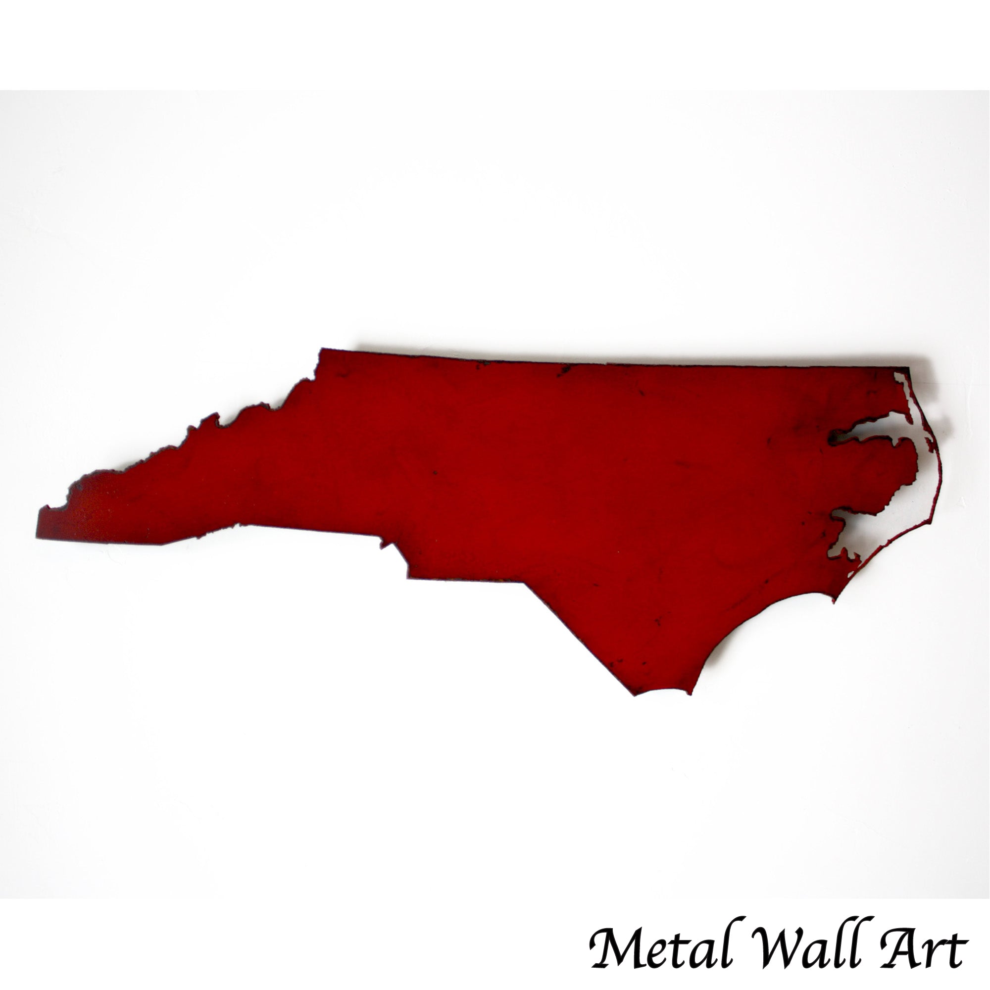 North Carolina Metal Wall Art - Handmade in USA - Custom Size & Patina Color - Free Shipping