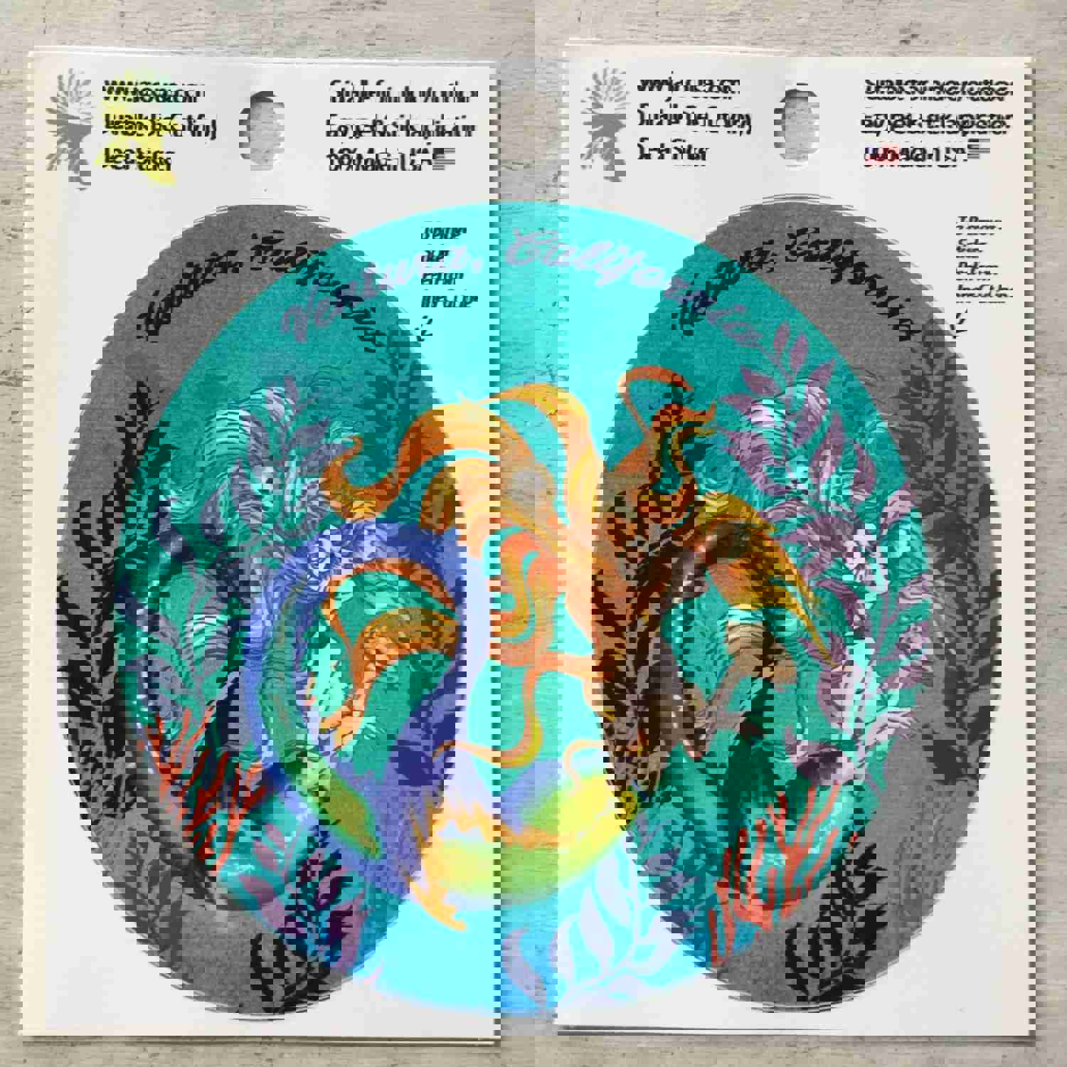 Ventura California Die Cut Mermaid Stickers