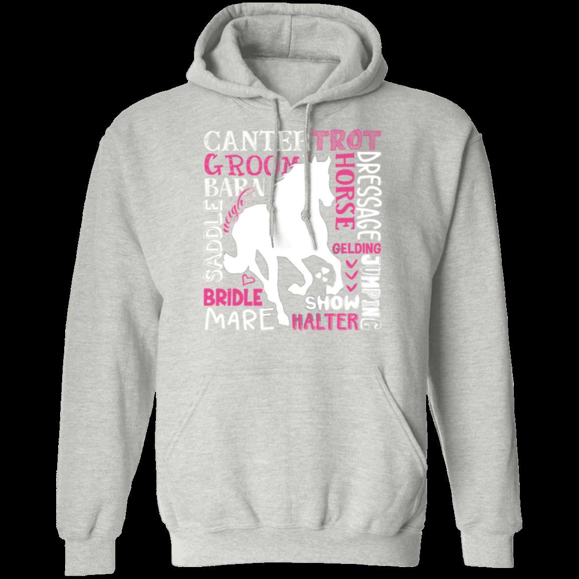 HORSE LOVER LADIES Pullover Hoodie - 8 oz Unisex Comfort Wear