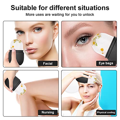 Silicone Ice Roller for Face and Eye Massage - Skin Care Tool to Remove Fine Lines & Shrink Pores