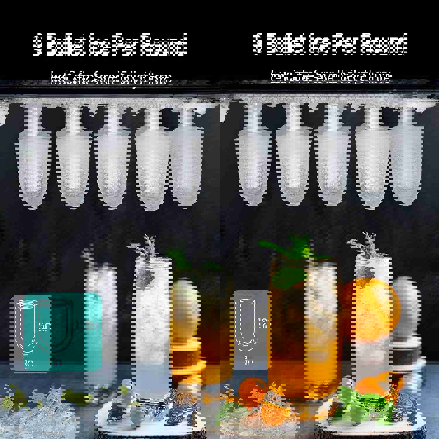 Fast Ice Maker Countertop - 6 Mins, 9 Bullet-Shaped Ice, 26.5Lbs/24Hrs, Portable with Self-Cleaning