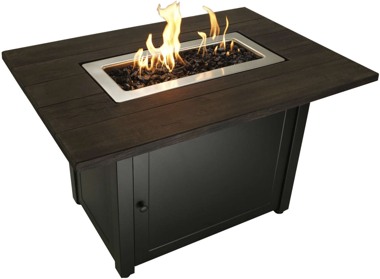 The Marc Propane Gas Fire Pit - 40 in. Rectangular Steel Frame with Electronic Ignition