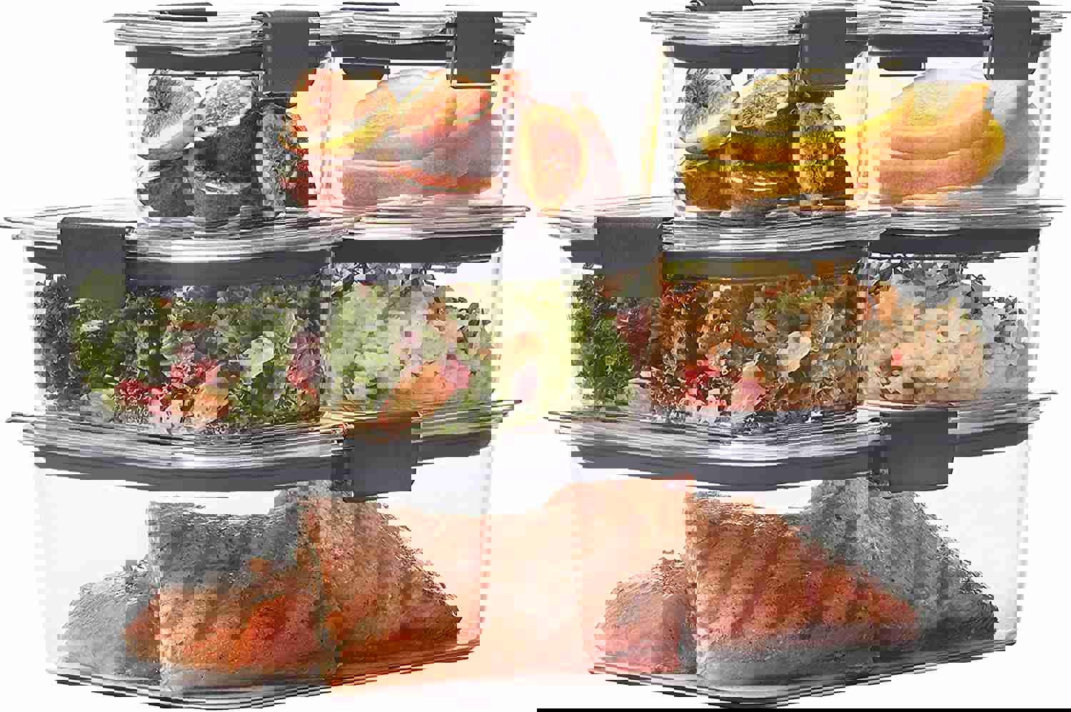 iPEGTOP Brilliance Storage 14-Piece Plastic Lids | BPA Free, Leak Proof Food Container, Clear